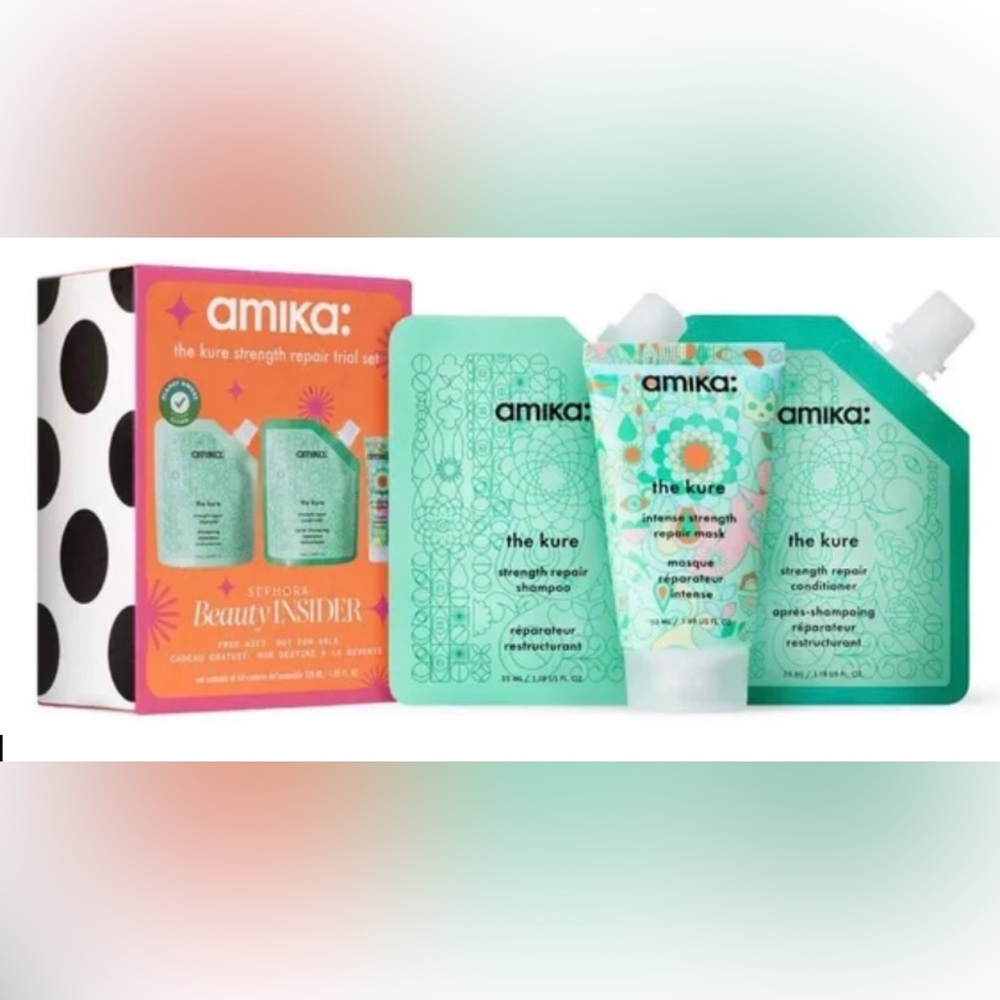 Amika The Kure Strength Repair Trial Set, Shampoo+Conditioner+Hair Mask - Picture 2 of 2